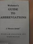 Webster's Guide to Abbreviations