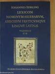 Lexicon Nominum Herbarum, Arborum Fruticumque Linguae Latinae II.
