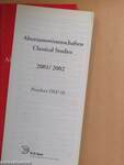 Altertumswissenschaft/Classical Studies 2001/2002