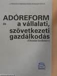 Adóreform és a vállalati, szövetkezeti gazdálkodás