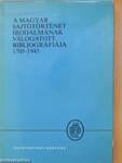 A magyar sajtótörténet irodalmának válogatott bibliográfiája 1705-1945