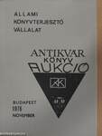 Antikvár könyv aukció - Budapest, 1976. november
