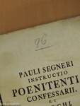 Instructio poenitentis, confessarii, et parochi I-III.