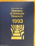 Directory of Graduate Research 1993