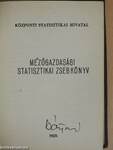 Mezőgazdasági Statisztikai Zsebkönyv 1959