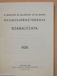 A Magyar Általános Hitelbank Nyugdíjpénztárának szabályzata 1929.