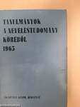 Tanulmányok a neveléstudomány köréből 1965.