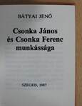 Csonka János és Csonka Ferenc munkássága (minikönyv) (dedikált példány)