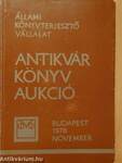 Antikvár könyv aukció - Budapest, 1978. november