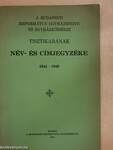 A budapesti református egyházmegye és egyházközségei tisztikarának név- és címjegyzéke 1944-1946