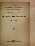 A budapesti református egyházmegye és egyházközségei tisztikarának név- és címjegyzéke 1944-1946