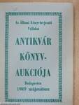 Az Állami Könyvterjesztő Vállalat antikvár könyvaukciója Budapesen 1989 májusában