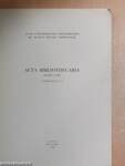 Acta Bibliothecaria Tomus VIII. Fasciculus 2.