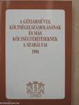 A gépjárművek költségelszámolásának és más költségtérítéseknek a szabályai 1994