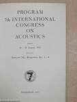 Program 7th International Congress on Acoustics