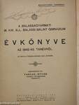 A Balassagyarmati M. Kir. Áll. Balassi Bálint Gimnázium Évkönyve az 1942-43. iskolai évről