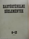 Hadtörténelmi Közlemények 1957/1-4.
