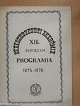 Szakszervezeti Akadémia XII. évfolyam programja 1975-1976