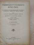 Természettudományi Közlöny 1918. (nem teljes évfolyam)/Pótfüzetek a Természettudományi Közlönyhöz 1918. január-december