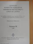 Lexicon Nominum Herbarum, Arborum Fruticumque Linguae Latinae III.