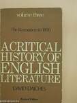A Critical History of English Literature III.