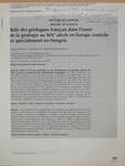 Role des géologues francais dans l'essor de la géologie au XIXe siécle en Europe centrale et spécialement en Hongrie (dedikált példány)