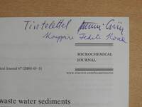 Speciation of waste water sediments (dedikált példány)