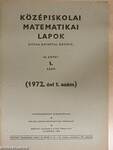 Középiskolai matematikai lapok 1972. január-december