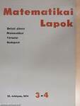 Matematikai Lapok 1974/3-4.