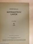 Középiskolai matematikai lapok 1953. évi 5. szám