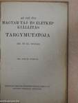 Az 1927. évi magyar táj- és életkép-kiállítás tárgymutatója