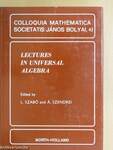 Lectures in Universal Algebra