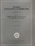 Műszaki matematikai gyakorlatok A. VI.