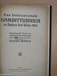 Das Internationale Gambitturnier in Baden bei Wien 1914