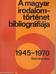 A magyar irodalomtörténet bibliográfiája 8.