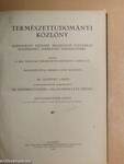 Természettudományi Közlöny 1930. január-december/Pótfüzetek a Természettudományi Közlönyhöz 1930. január-december