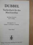 Dubbel Taschenbuch für den Maschinenbau I.