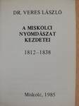 A miskolci nyomdászat kezdetei (minikönyv)