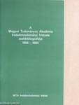 A Magyar Tudományos Akadémia Irodalomtudományi Intézete szakbibliográfiája 1956-1980