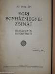 Az 1942. évi egri egyházmegyei zsinat határozatai és törvényei