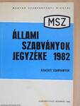 Állami szabványok jegyzéke 1982. II. (töredék)