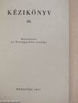 Kézikönyv III.