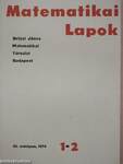 Matematikai Lapok 1974/1-2.