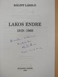 Lakos Endre 1919-1969 (dedikált példány)