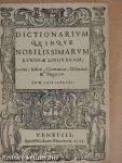 Dictionarium quinque nobilissimarum Europae linguarum/Hrvatsko-Latinski Rjecnik