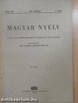 Magyar nyelv 1962/1-4.