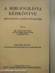 A bibliográfia kézikönyve II. (töredék)