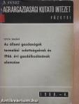 Az állami gazdaságok termelési adottságainak és 1966. évi gazdálkodásának elemzése