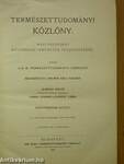 Természettudományi Közlöny 1908. január-december/Pótfüzetek a Természettudományi Közlönyhöz 1908. január-december