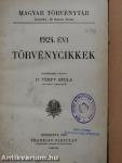 1924. évi törvénycikkek